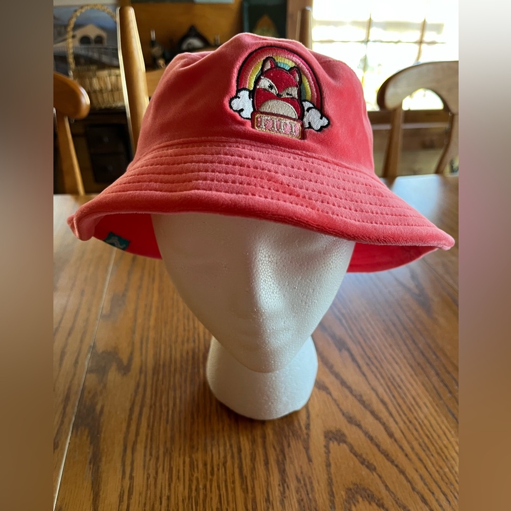 Pink Youth Squishmallow Bucket Hat with Embroidered Design